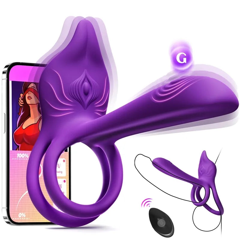 🎄New Year's Special Offer |🎁NATRAVOR® Enchanted Girl Luxe Smart Vibrating Ring – App-Controlled Pleasure for Couples 💫