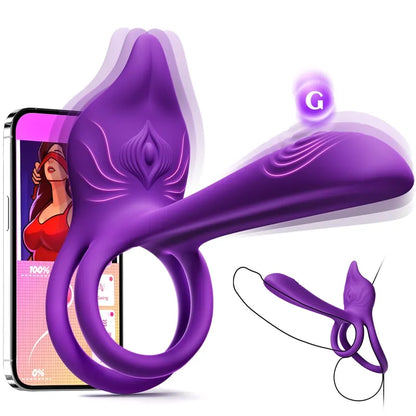🎄New Year's Special Offer |🎁NATRAVOR® Enchanted Girl Luxe Smart Vibrating Ring – App-Controlled Pleasure for Couples 💫